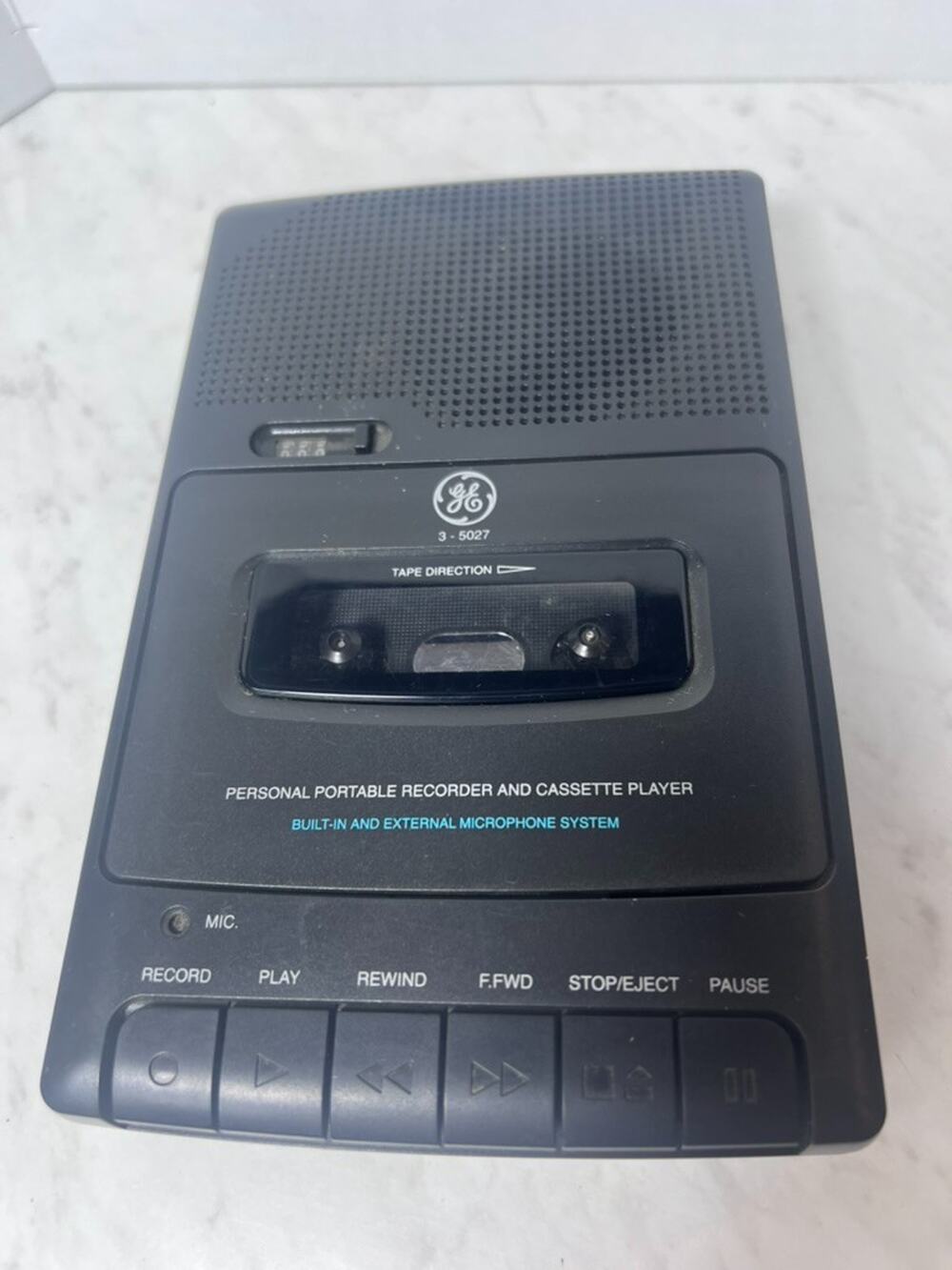 GE 3-5027 Personal Portable Recorder & Cassette Player UNTESTED